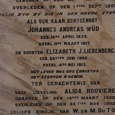 WÜD :: LIEBENBERG :: DU TOIT :: ROUVIERE