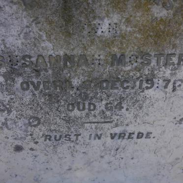 MOSTERT Susanna -1917