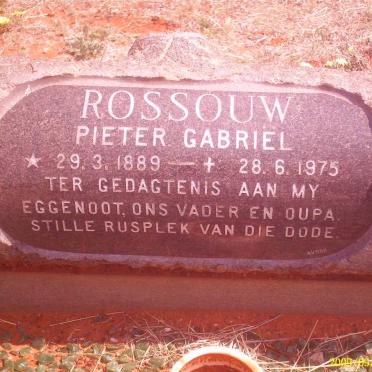 ROSSOUW Pieter Gabriel 1889-1975