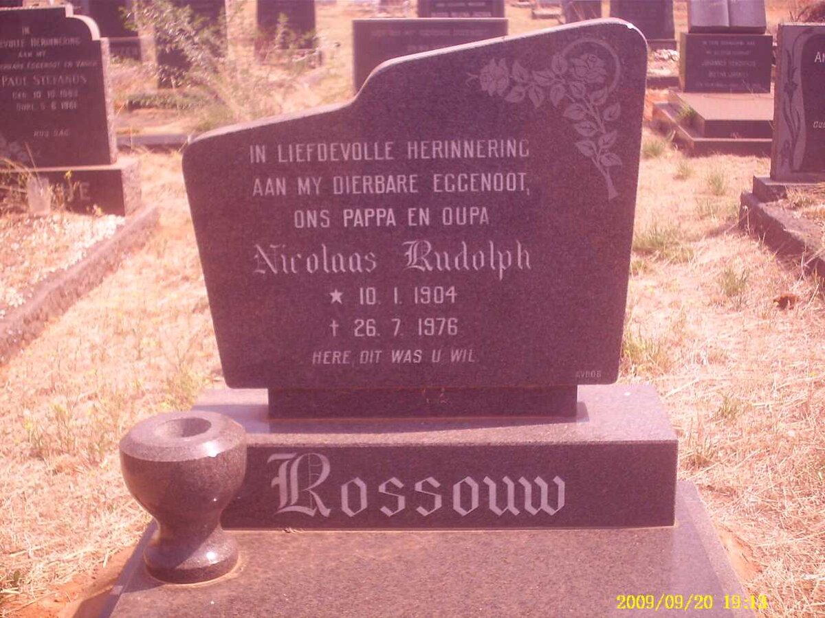 ROSSOUW Nicolaas 1904-1976