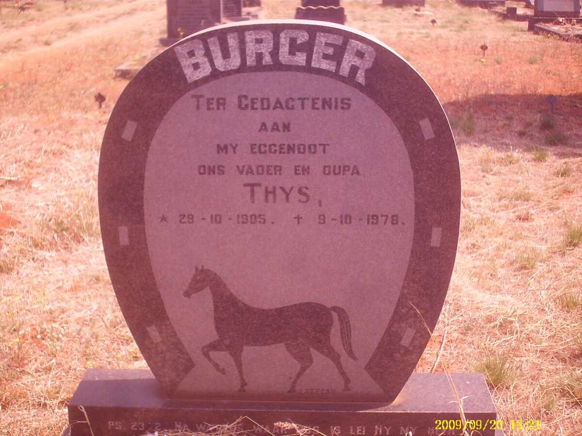 BURGER Thys 1905-1978