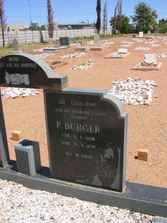 BURGER P. 1886-1936