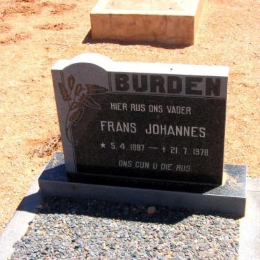 BURDEN Frans Johannes 1887-1978