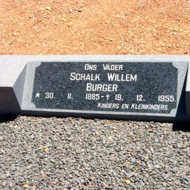 BURGER Schalk Willem 1885-1955