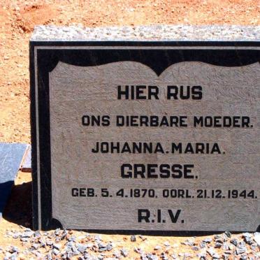 GRESSE Johanna Maria 1870-1944