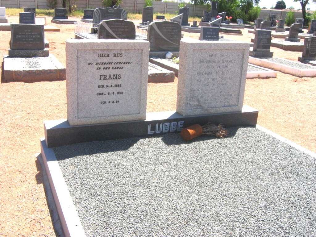LUBBE Frans 1895-1951 &amp; Helena H.E. 1907-1986