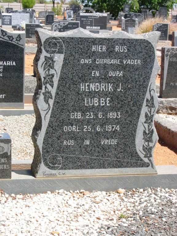 LUBBE Hendrik J. 1893-1974