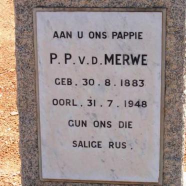 MERWE P.P., v.d. 1883-1948