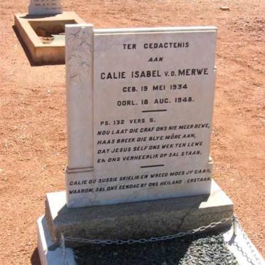 MERWE Calie Isabel, v.d. 1934-1948