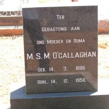 O'CALLAGHAN M.S.M. 1886-1958