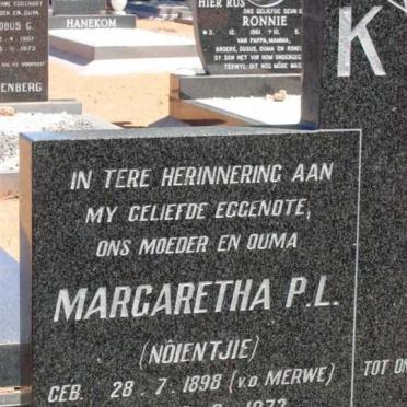 WYK Casparus G.J. 1899-1984 &amp; Margaretha P.L. V.D. MERWE 1898-1973