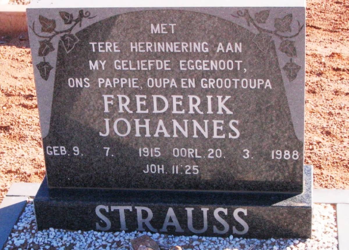 STRAUSS Frederik Johannes 1915-1988
