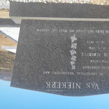 NIEKERK Cornelis Albertus, van 1916-1975