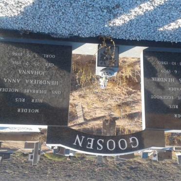 GOOSEN Johannes Hendrik 1909-1980 &amp; Hendrieka Anna Johanna 1916-1986