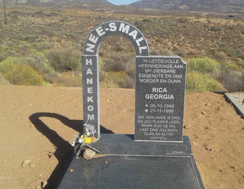 HANEKOM Rica Georgia nee SMALL 1946-1999