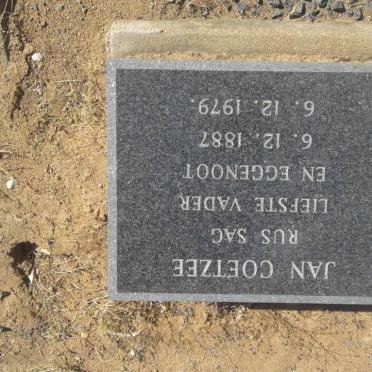 COETZEE Jan 1887-1979