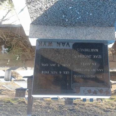 WYK Izak Jacobus Marthinus, van 1904-1976