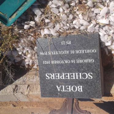 SCHEEPERS Boeta 1921-1996 :: SCHEEPERS Elmarie 1967-2005