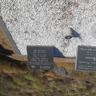 JOONÉ Johannes Coenraad 1929-2006 &amp; Elizabeth Maria Louisa 1923-1994