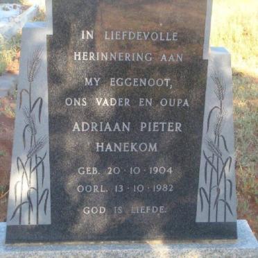 HANEKOM Adriaan Pieter 1904-1982