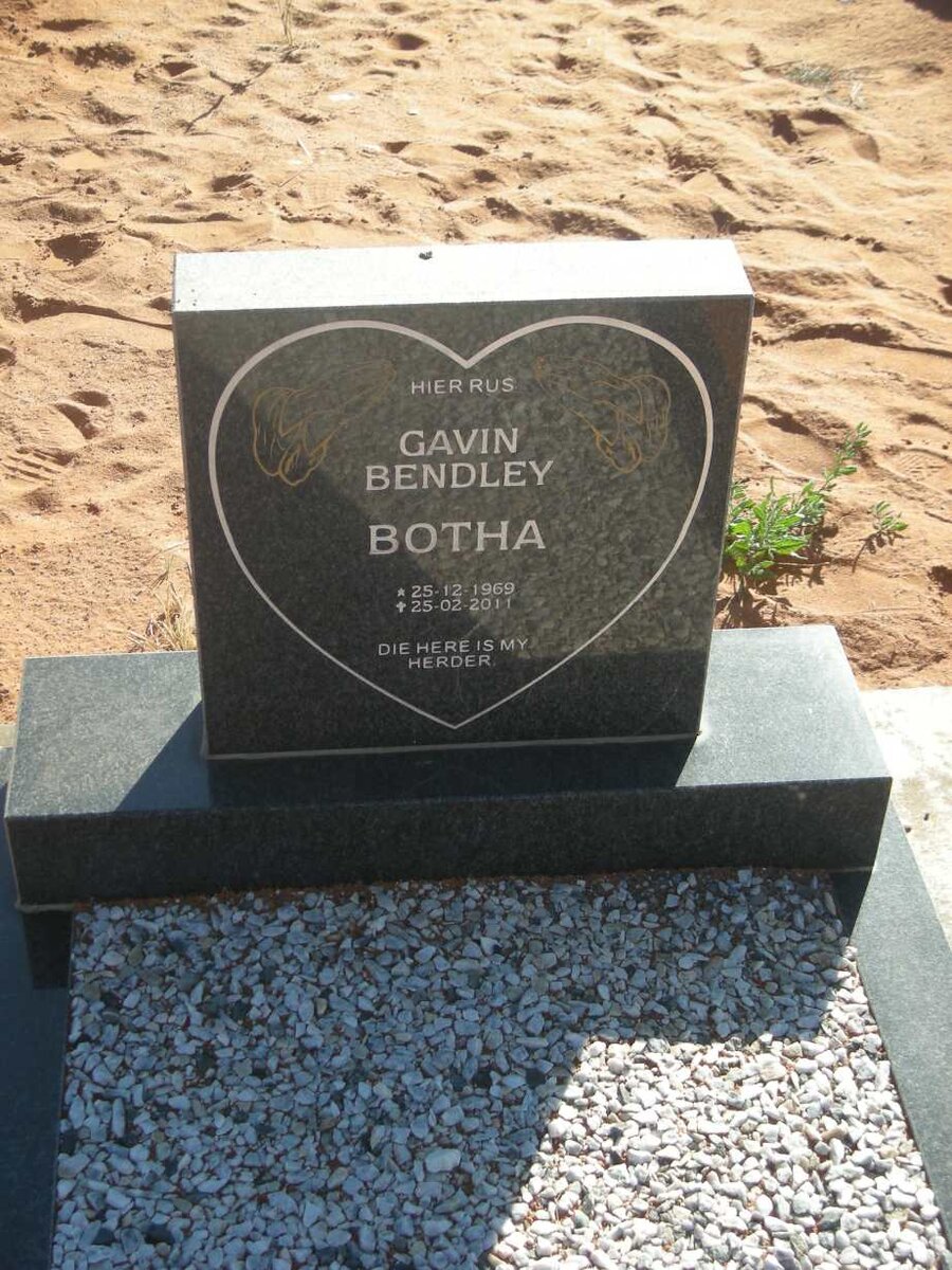 BOTHA Gavin Bendley 1969-2011