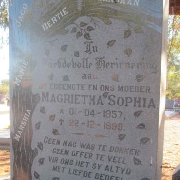 GOOSEN Magrietha Sophia 1957-1999