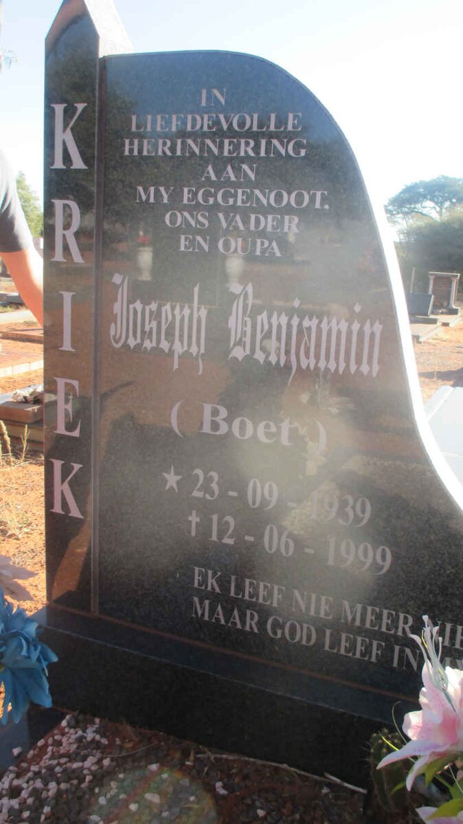 KRIEK Joseph Benjamin 1939-1999