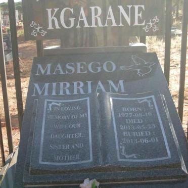 KGARANE Masego Mirriam 1977-2013