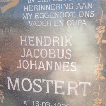 MOSTERT Hendrik Jacobus Johannes 1939-2005