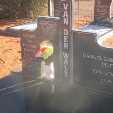 WALT Casper Jan Hendrik, van der 1928-2005 &amp; Maria Elizabeth Adriana SONNEKUS 1932-