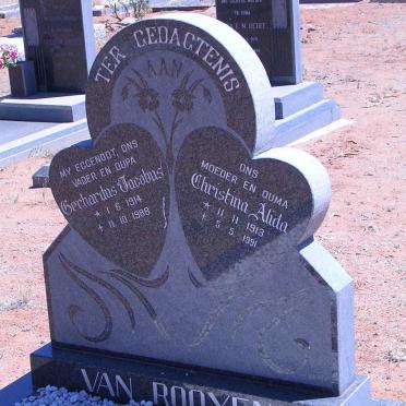 ROOYEN Gerhardus Jacobus, van 1914-1988 &amp; Christina Alida 1913-1991