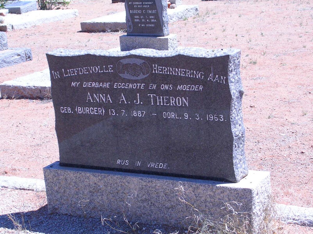 THERON Anna A.J. geb.  BURGER 1887-1963