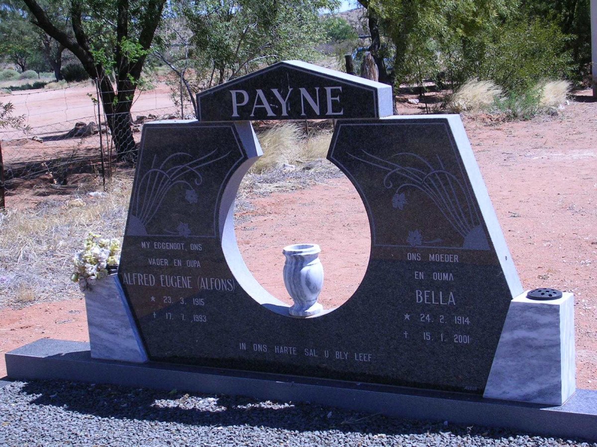 PAYNE Alfred Eugene 1916-1983 &amp; Bella 1914-2001