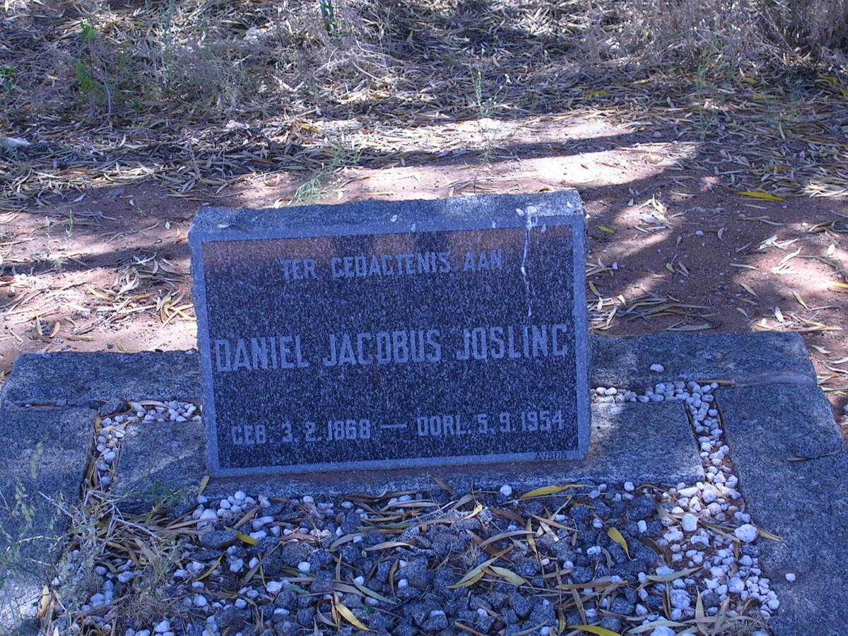 JOSLING Daniel Jacobus 1868-1954