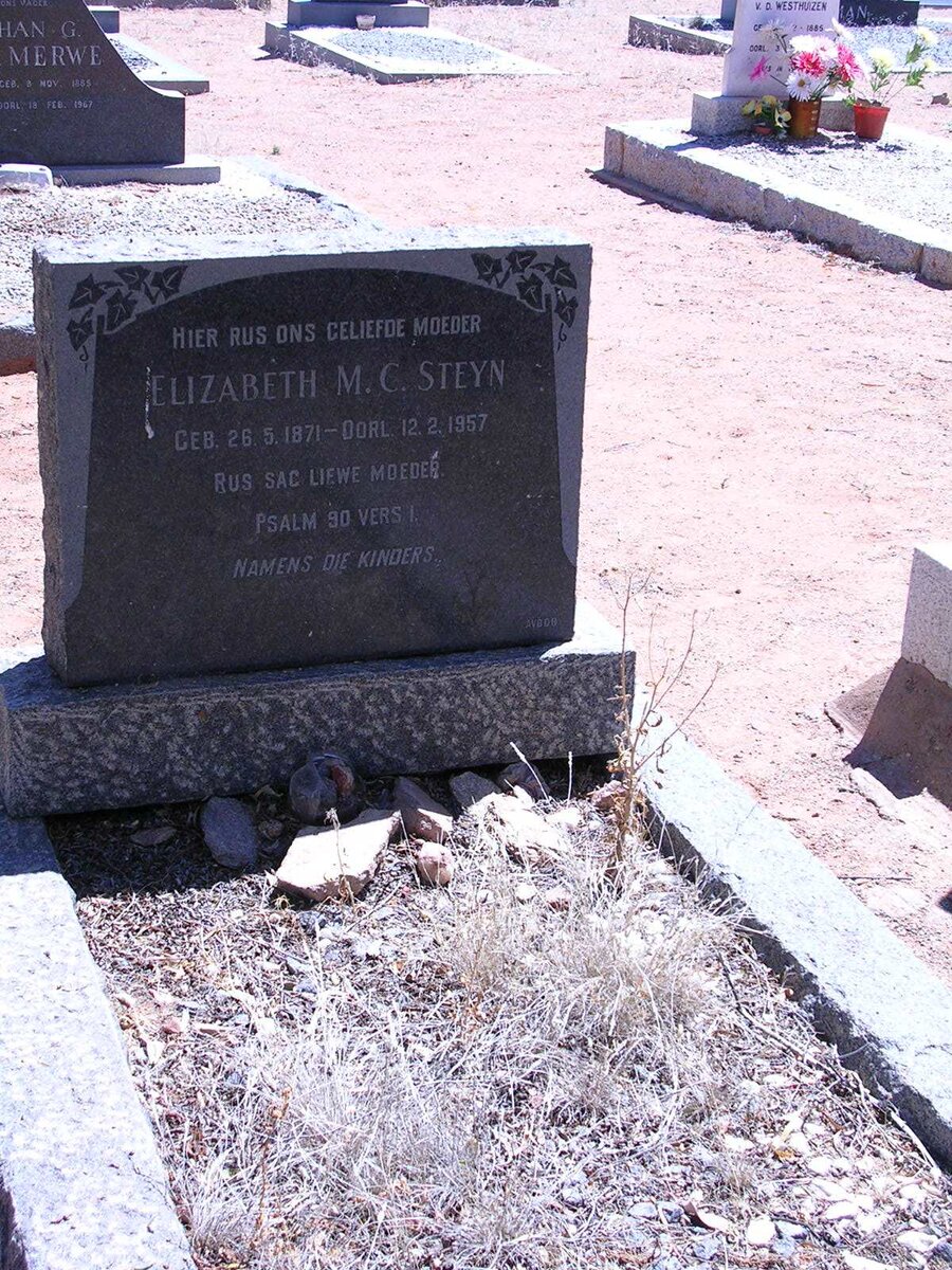 STEYN Elizabeth M.C. 1871-1957