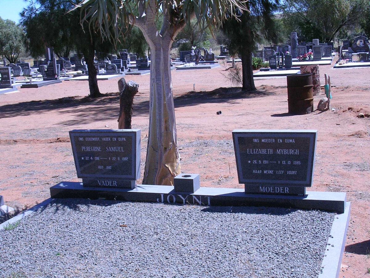 JOYNT Peregrine Samuel &amp; Elizabeth MYBURGH