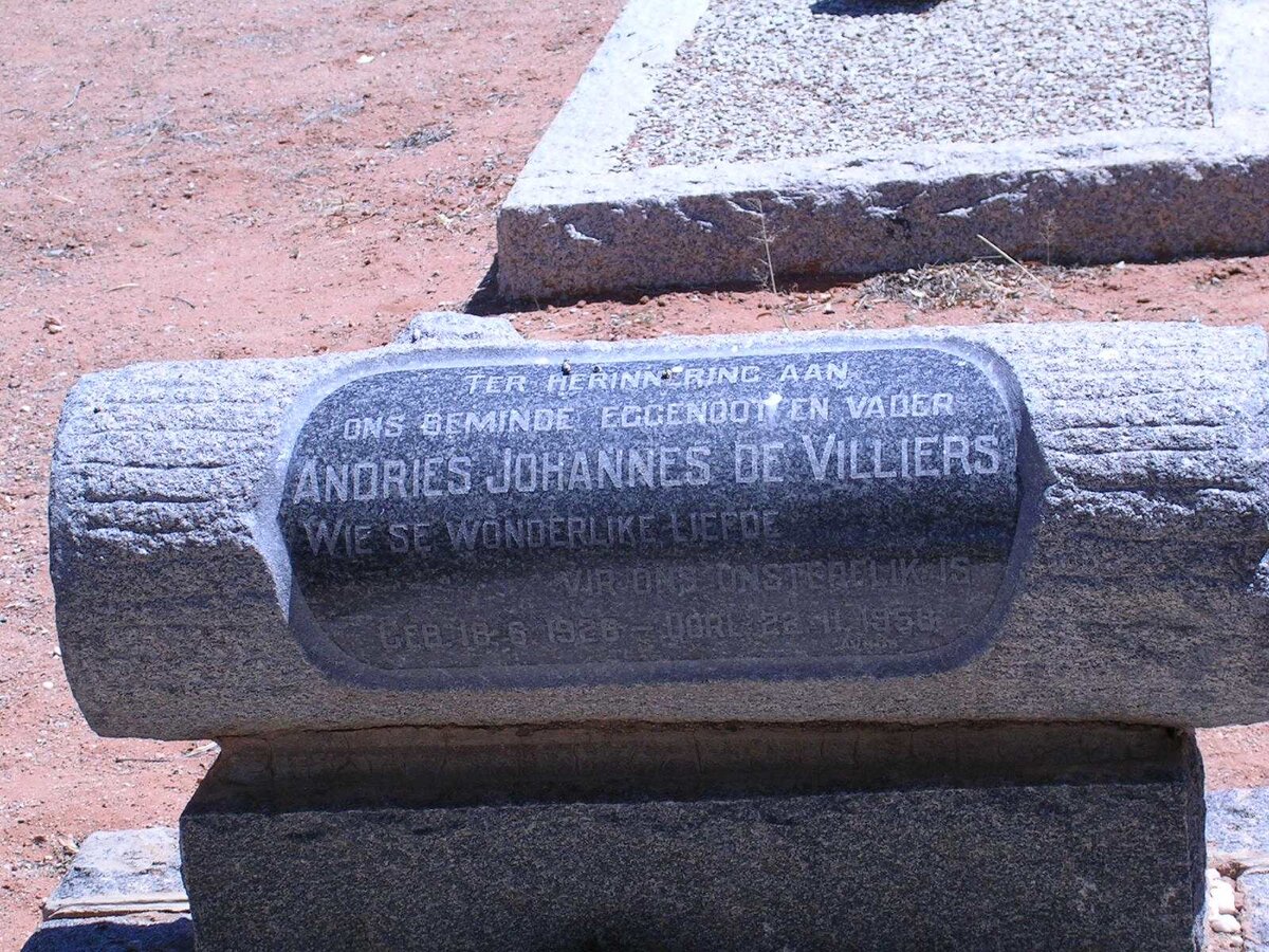 VILLIERS Andries Johannes, de 1926-1958