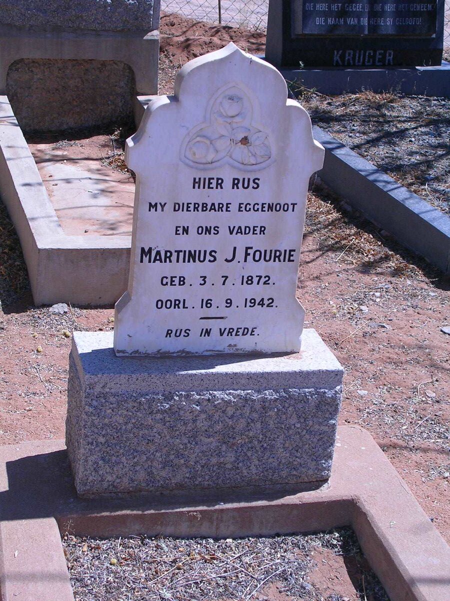 FOURIE Martinus J. 1872-1942