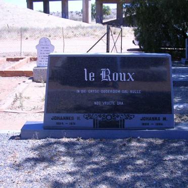 ROUX Johannes H., le  1884-1971 &amp; Johanna M. 1888-1980