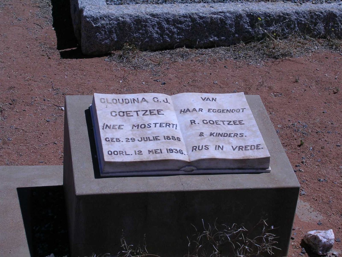 COETZEE Gloudina G.J. geb. MOSTERT 1886-1938