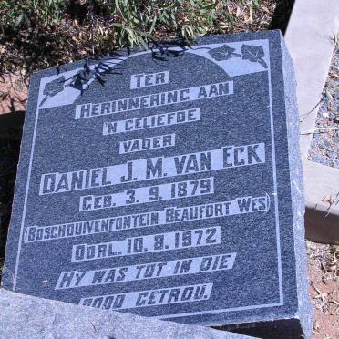 ECK Daniel J.M., van 1879-1972
