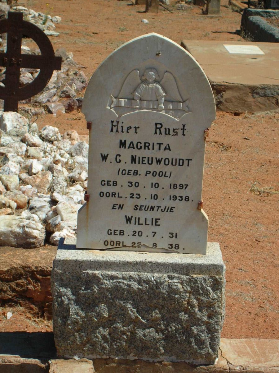 NIEUWOUDT W.G. Geb.POOL 1897-1938 , NIEUWOUDT Willie 1931-1938