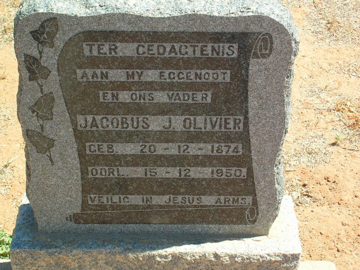 OLIVIER Jacobus J. 1874-1950