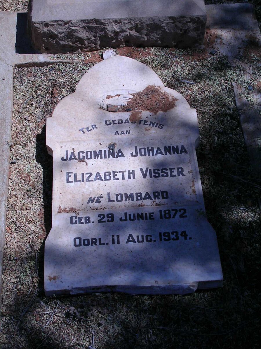VISSER Jacomina Johanna Elizabeth geb. LOMBARD 1872-1934