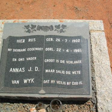 WYK Annas J.D., van 1902-1961