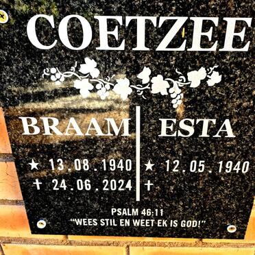 COETZEE Braam 1940-2024 & Esta 1940-