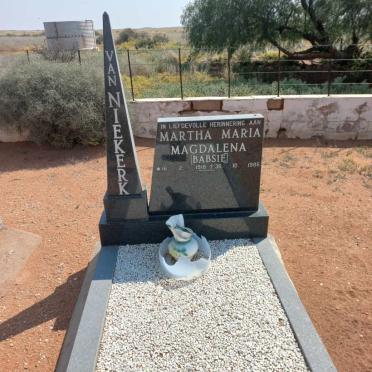NIEKERK Martha Maria Magdalena, van 1918-1986