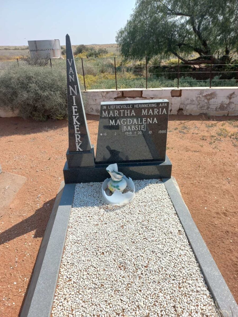 NIEKERK Martha Maria Magdalena, van 1918-1986