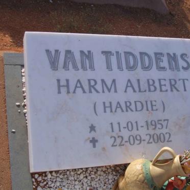 TIDDENS Harm Albert, van 1957-2002
