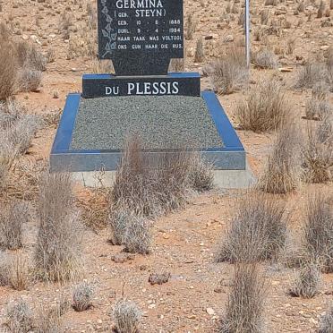 PLESSIS Catharina Germina, du nee STEYN 1888-1984